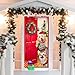 Hund und günstig Kaufen-200 x 90 cm Weihnachten Tür Abdeckung Dekoration Haustür Decke Wand Hängen Banner Fotografie Hintergrund für Weihnachtsfeier Feiertag Winter Neujahr Toilettentür Deko (Weihnachtskatzen und -hunde)