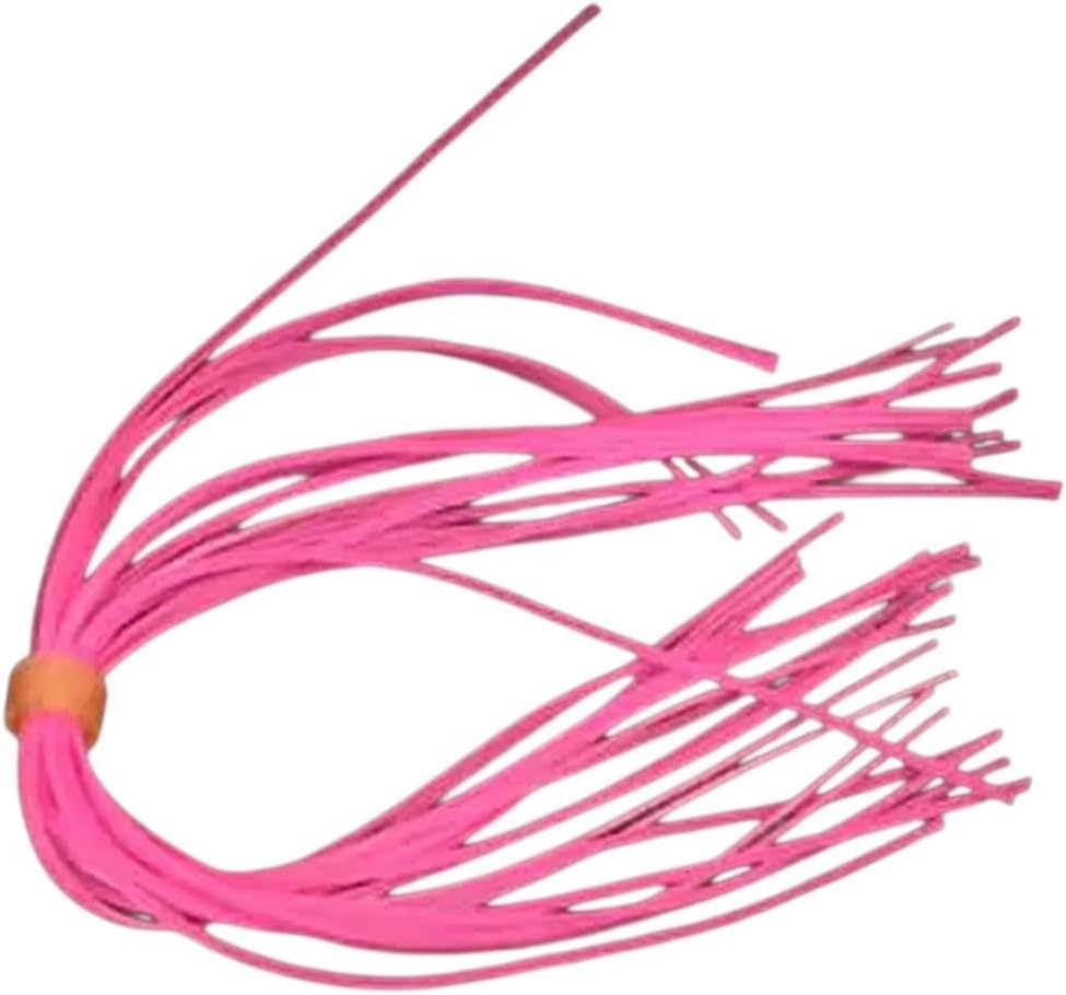 mPink 50PCS-50PCS Siilicoine Skirts Streamer Spinnerbait Buzzbait Rubber Jig Lures Squid Skirts Fly Fishing Tying Material