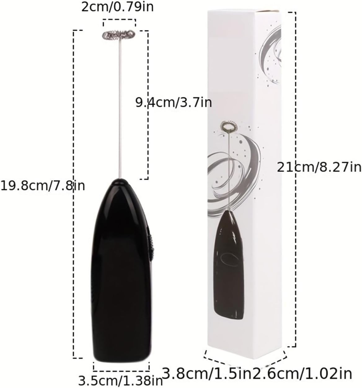 Portable Milk Frother, Handheld Electric Egg Beater, Kitchen Gadget for Coffee, Lattes(PURPLE)