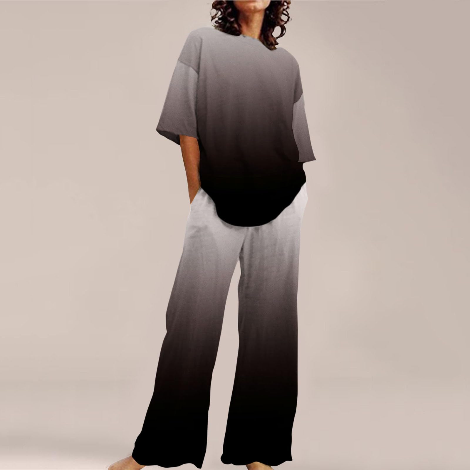 Traje de mujer de manga corta - Pijama de algodón para mujer, tallas grandes