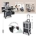 Adazzo Professional Makeup Artist Rolling Train Case Multi-functional Cosmetic Train Case Large Trolley Storage Case for Nail Technicians Cosmetology Case with Compartments for Hairstylist (Black)