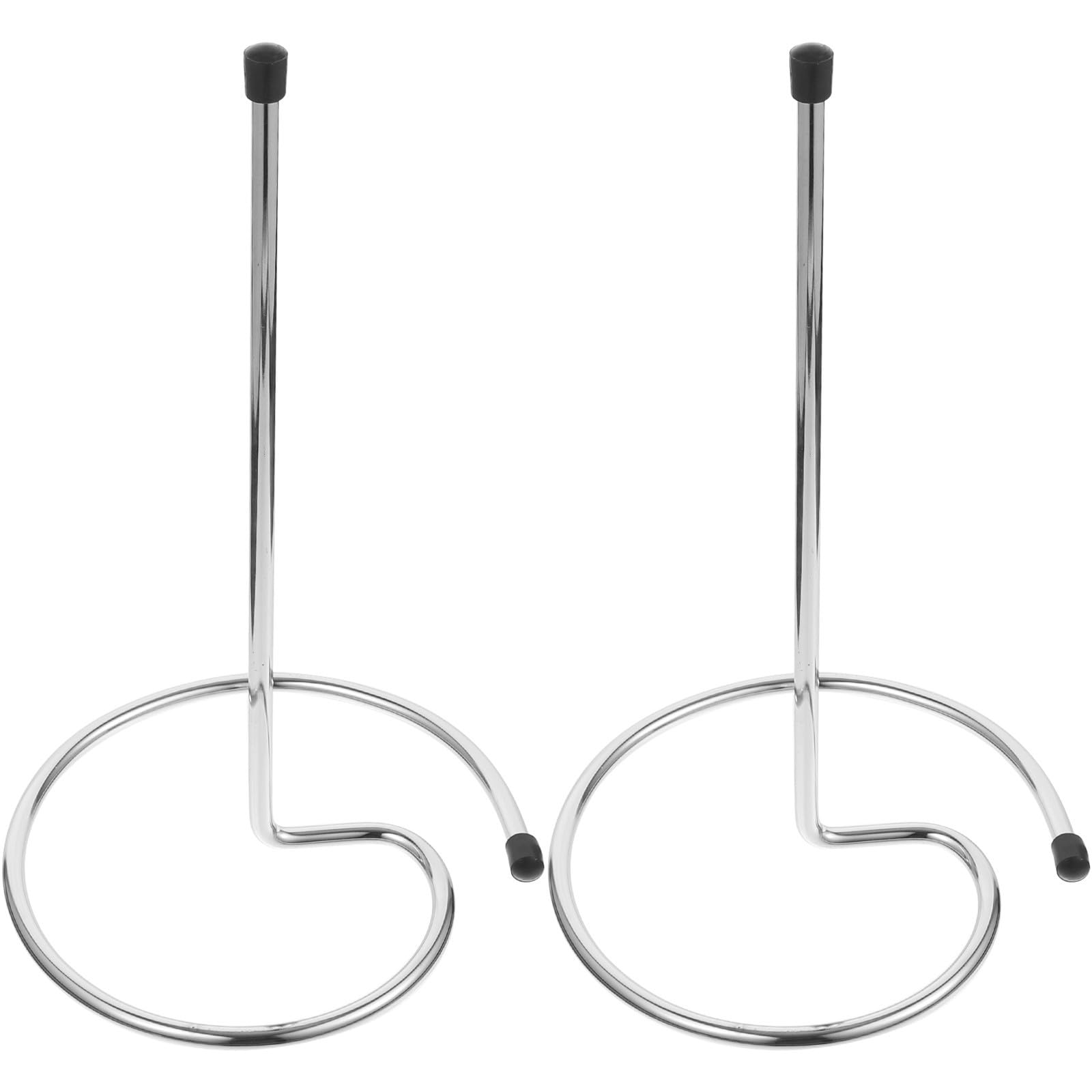 Égouttoir à carafe à vin iplusmile en acier inoxydable argenté pour 2 pièces