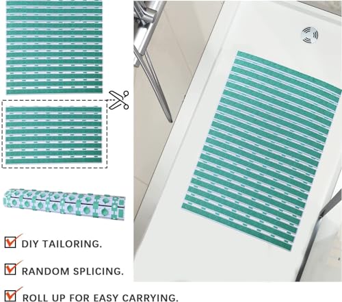 Image of Luxe Home Shower Mats for Bathroom Anti Slip Non Skid Bathtub Mat (Aqua, 40x70 cm)