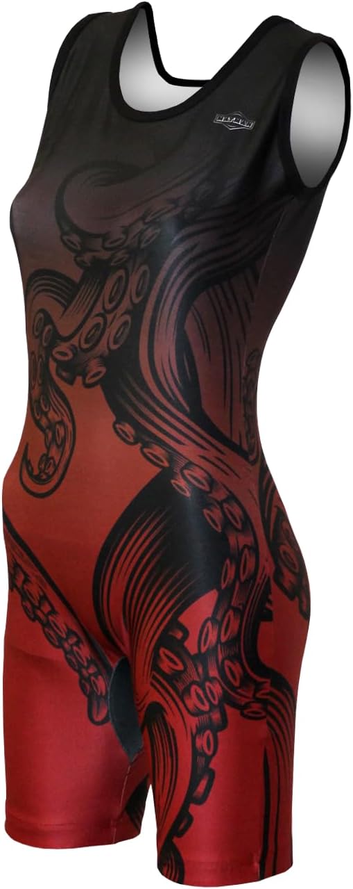 Matman USA The Kracken Women's & Girl's Wrestling - Weightlifting - Exercise Singlet - Made in the U.S.A.