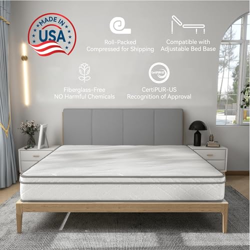 Image of Softa Queen All-in-One Adjustable Bed Frame with 10 inch Gel Hybrid Mattress, Electric Bed with Upholstered Headboard & 2 Storage Drawers, Remote Control, Whisper Quiet Motor, 10-Year Warranty
