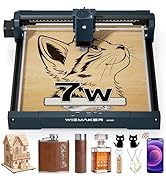 WIZMAKER Laser Engraver, 7w Wood Engraver, 300x300mm Carving Area, 10000mm/min Processing Speed, ...