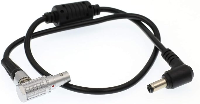 Angle DC to Right Angle 2 Pin Power Cable for Paralinx Tomahawk Teradek Bolt Transmitter Tilta Battery Plate