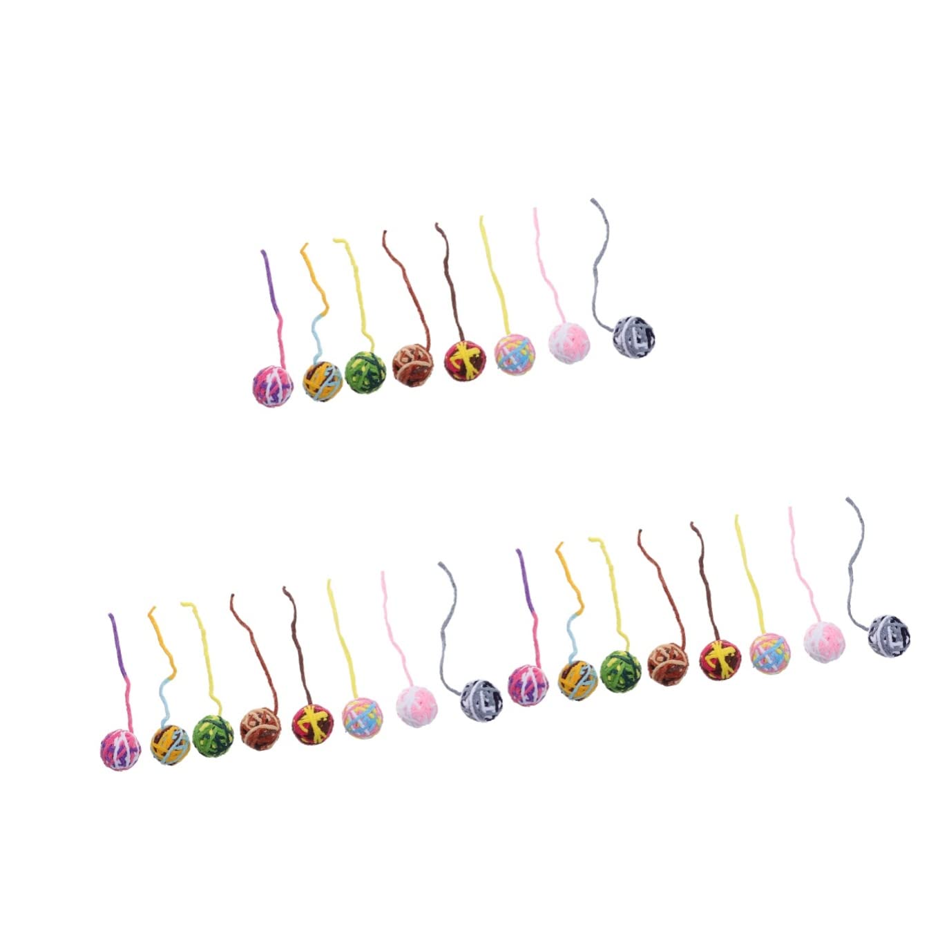 POPETPOP 24pièces Boules De Colorées avec Clochette Jouets Interactifs pour Chats pour Jeu De Votre Animal