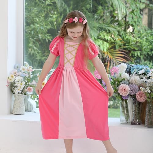 Disfraz Medieval Renacentista para Niñas 3-4T Rosa miniatura 5
