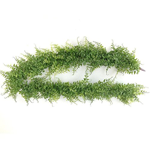 Felice Arts 5.3 Ft Artificial Greenery Wisteria Ivy Hanging Vine Garland Fake Foliage Garland Leaves Faux Eucalyptus Leaf for Wedding, Garden, Farmhouse Outdoor Decor