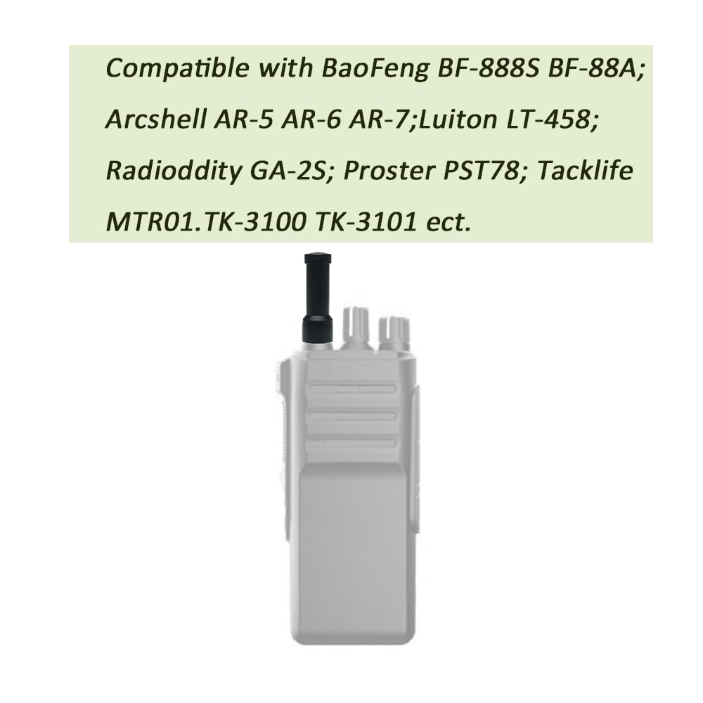 Lot de 20 antennes UHF 400-470 MHz SMA femelle pour talkie-walkie BaoFeng UV-5R BF-F8HP BF-888S Arcshell AR-5RM Kenwood TK-3140 TK-3170 TK-3160