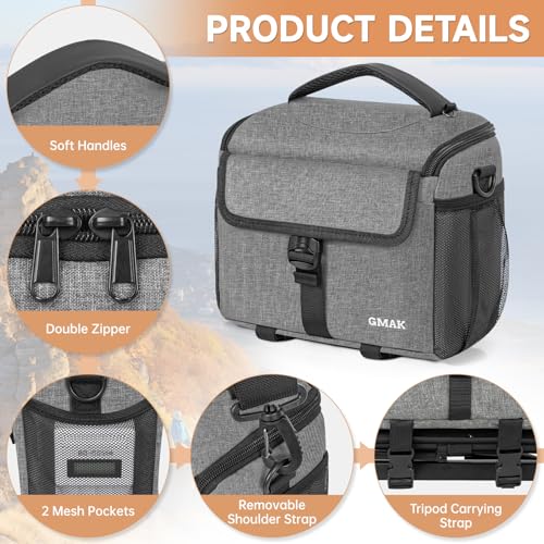 Bolsa para Cámara GMAK Gris 9x4.7x7.5 pulg miniatura 2