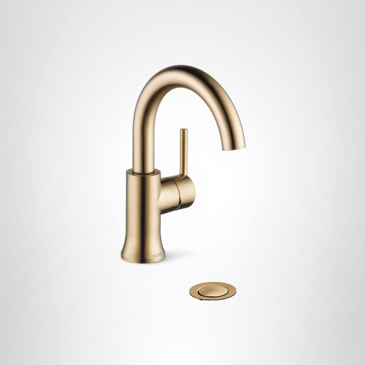Delta Faucet Trinsic Single Hole Bathroom Faucet, Gold Bathroom