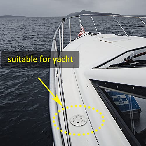 Shenghuiss 1-1/2"(38Mm) Boat Gas Deck Fill/Filler With Key Less Cap 1-1/2" Stainless Steel 316 For Boat Yacht Caravan With 3 Screws,Rubber Gasket And Spare O-Ring #TOP3