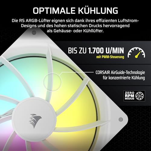RGB-Lüfter 140 mm Corsair RS140 ARGB PWM-Lüfter mit Daisy-Chain-Funktion