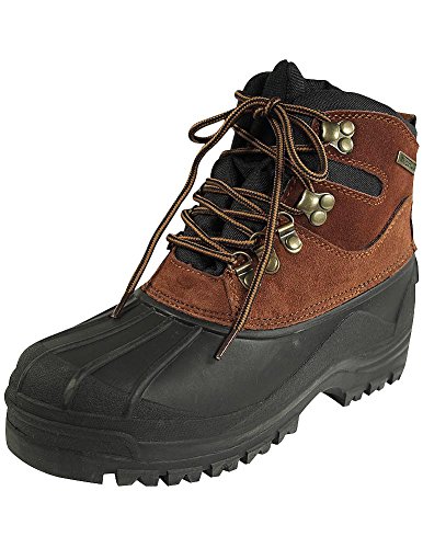 kingshow - Mens M1280 Waterproof Rubber Sole Winter Snow, Brown 38341-13D(M) US 10 Best Kingshow Snow Boots For Men of 2023 - To Buy Online
