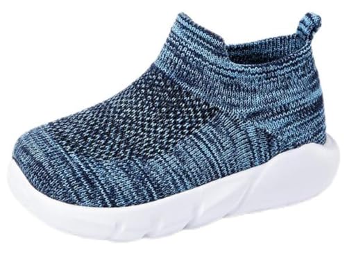 FUNCOS Toddler First Walkers Shoes - Breathable Knit Slip-On Sneakers for Boys & Girls, Ultra Lightweight & Flexible Sole, Non-Slip Infant Walking Shoes