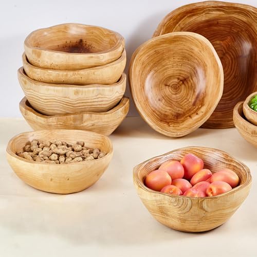 Cuenco de madera Mimoqk para ensalada y bandeja de aperitivos 3