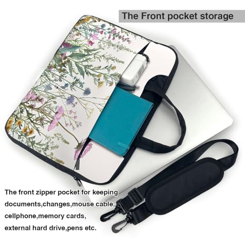 Funda para portátil Wildflower Florals Leaves 14 pulg miniatura 4