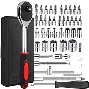 RUNICHA FASHION Tool Kit Goti Pana Set for Home Use Tools Kit Spanner Set Socket Set Wrench Set Tools Set Hand Tools Bike Tool Kit Set Socket Wrench Set Spanner Set All Size - Box