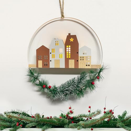 Weihnachtsdeko Fensterdeko Hängend, Weihnachten Deko LED Dekoring mit...