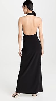 Amazon.com: Norma Kamali Women's Halter Wrap Straight Gown Amazon.com: Norma Kamali Women's Halter Wrap Straight Gown
