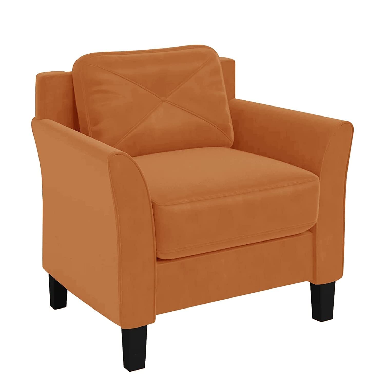 The Cozy Couch Marsh Single Seater Sofa for Home and Office Orange