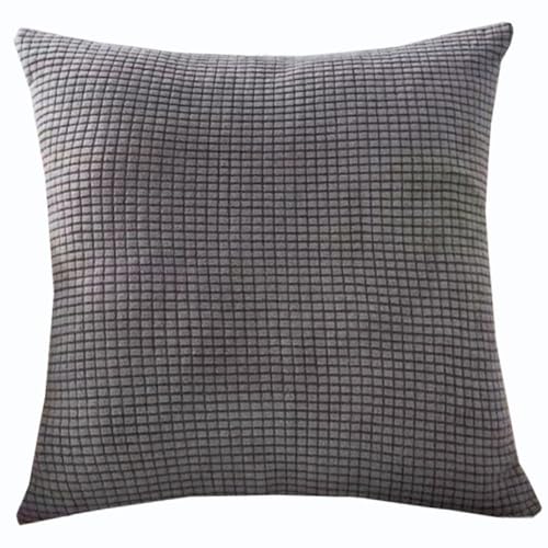 Super King Size Pillow Cases,Square Extra Large Cushion Covers 90x90,70x70,80x80 Cm Soft Stretch Pillow Cover With Invisible Zipper Decorative Pillowcases For Sofa Couch(Dark Grey,70x70 cm(1pc))