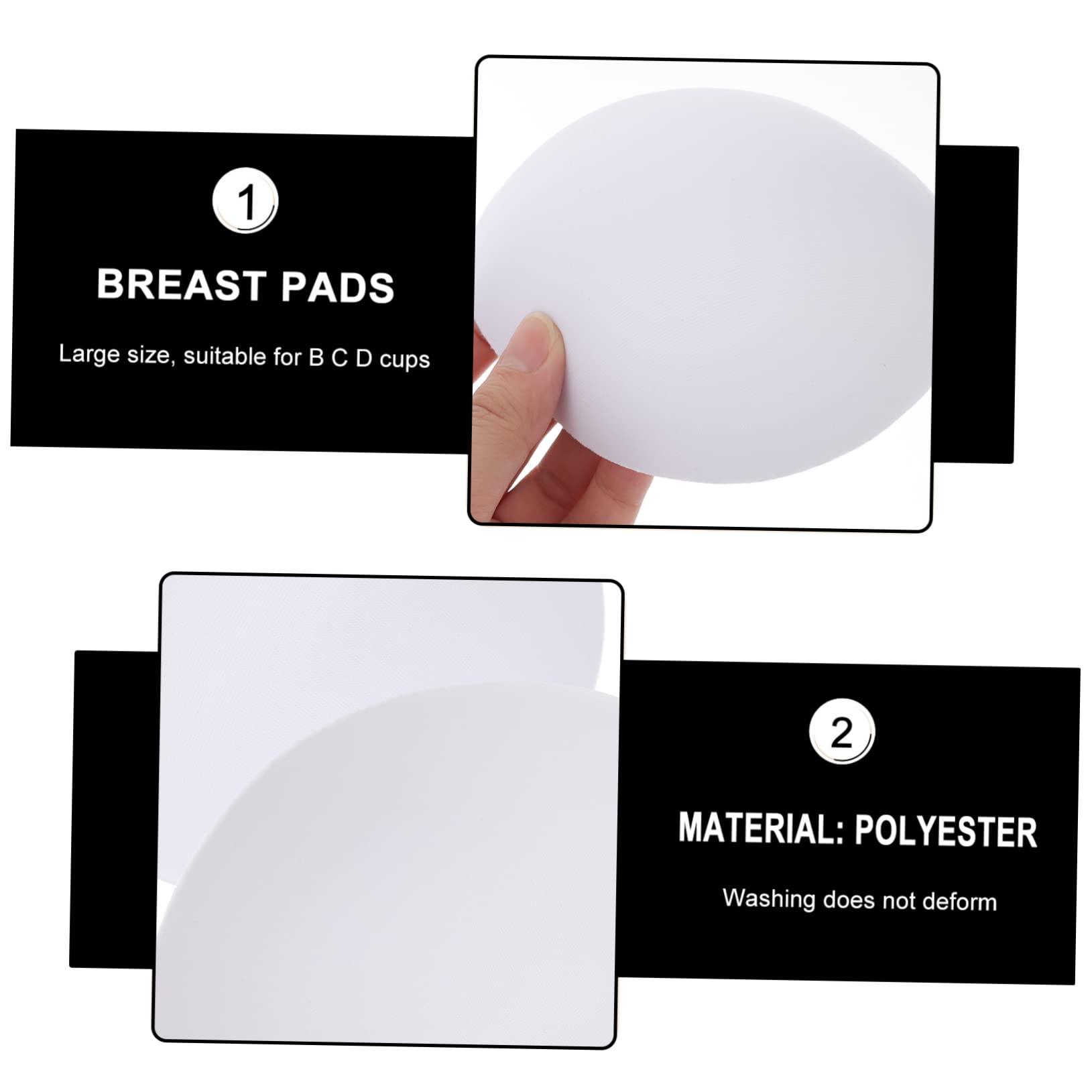 20pares Almohadillas Para Sujetadores Redondas Inserciones Transpirables Para Sujetadores Deportivos Rellenos De Poliéster Para Bikini y Trajes De Baño Comodidad y Adaptabilidad