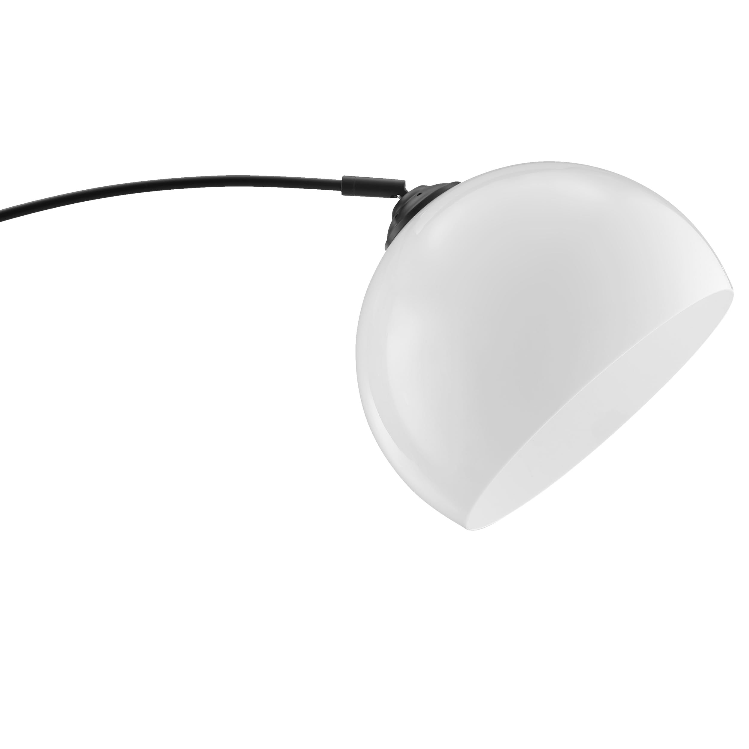 Lightbox Lampada ad arco 1,66 m di altezza, Ø 27 cm | lampada da terra decorativa con testa girevole e interruttore a pedale a pulsante | attacco E27 | lampada da lettura da salotto in