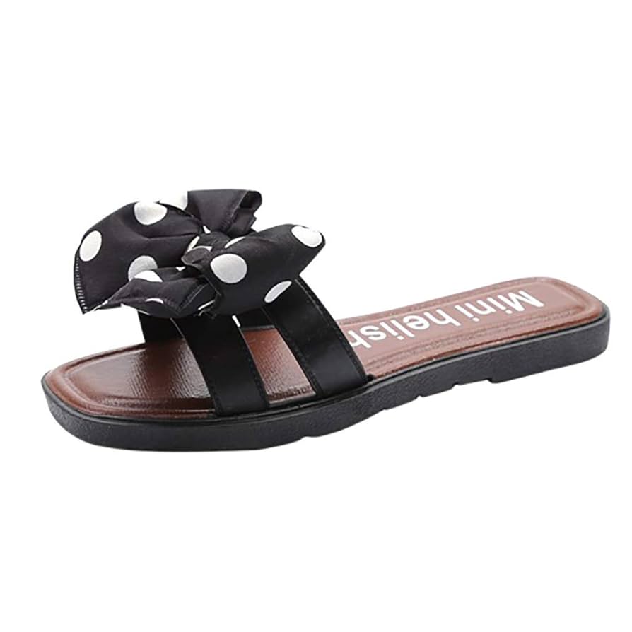 Amazon.com | ZHIZAIHU Women's Polka Dot Flat Sandals Beach
