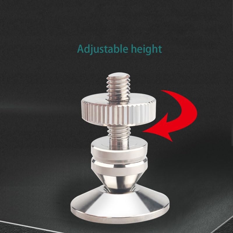 4PCS M6 M8 HiFi Audio Speaker Amplifier Spikes Pure Copper Rhodium Plated Shock Pad Speakers Repair Parts Foot Nails/Pads Stand(4PCS Foot Pads)