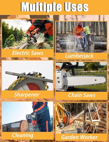 DEGQSTPC Afiador de motosserra atualizado, manivela portátil, motosserra manual, afiador de lâmina d