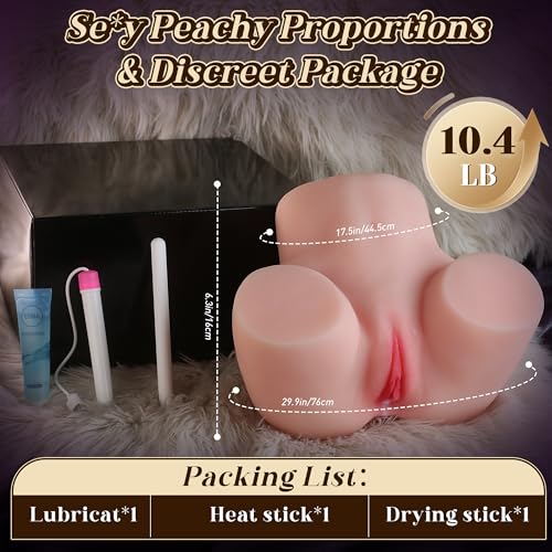 Image of Sex Dolls Male Sex Toys, 10.4LB Realistic Male Masturbators Pocket Pussy Busty Butt Tight Vagina & Anal 3D Channel Adult Sex Toys for Men Lifelike Juicy Sex Doll for Men Flesh Stroker Masturbation