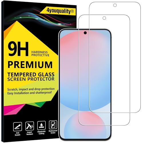 4youquality Screen Protector for Samsung Galaxy S24 FE / A36 / A37 / A56 5G Tempered Glass Film 2-Pack [LifetimeSupport][Impact-Resistant][Anti-Scratch]