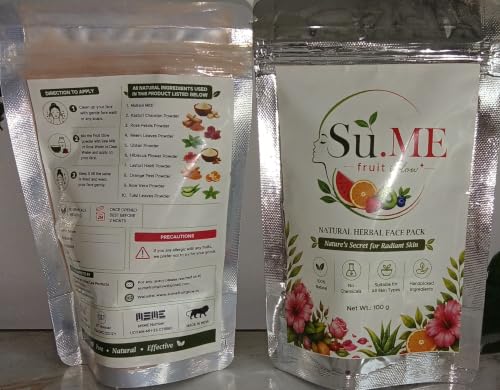 Image of DeTan Cleanser and Natural Herbal Face Pack by SU.ME Fruit Glow