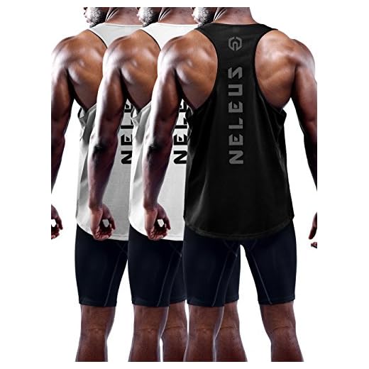NELEUS Men's 3 Pack Dry Fit Athletic Muscle Tank Workout Gym Shirt,5031,Black,Grey,White,US S,EU M