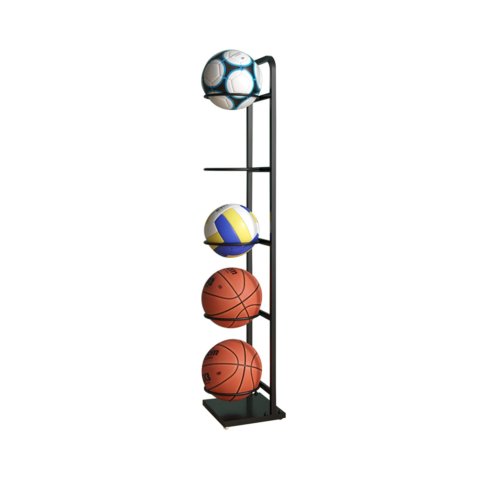Organisateur de ballons de basket-ball et rack de rangement garage à 5 niveaux