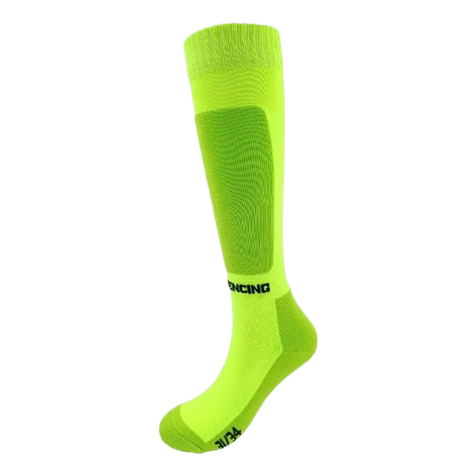 LXRHLIKG Fencing Stockings, High Long Sports Socks with Elastic Sock Cuff, Breathable Sweat Absorbing Fencing Socks for Men Women, Fencing Equipment(Green,M)