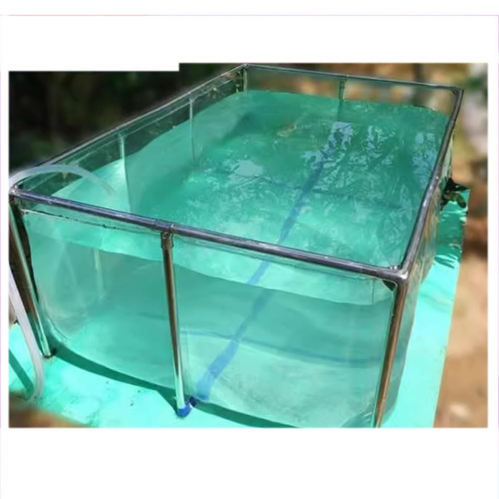 Piscine Fuori Terra, 100% Trasparente Piscina Piscina, PVC Addensato Resistente Al Freddo Con Staffa In Acciaio Inossidabile, Facile Da Installare, 10 Anni Di Utilizzo ( Color : Clear , Size : 120X80X