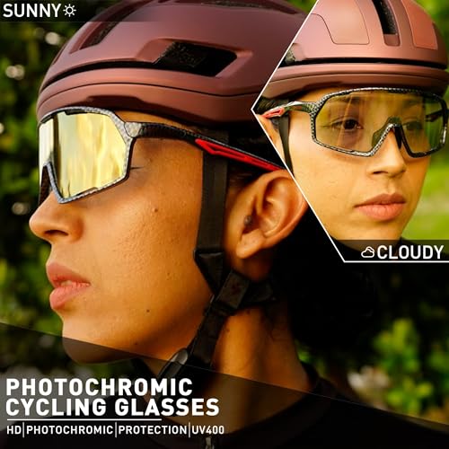 KAPVOE Photochromic Cycling Glasses Sports Sunglasses for Men Women UV400 Protection Bicycle MTB Mountain Bike Sunglasses - image 2
