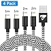 Price comparison product image iPhone Charger Cable MFi Certified Aioneus 4 Pack 1M 1M 2M 2M Lightning Cable Nylon Braided Fast iPhone Charger Compatible with iPhone XS X 8 8 Plus 7 7 Plus 6s 6s Plus 6 6 Plus Pad Pod-White