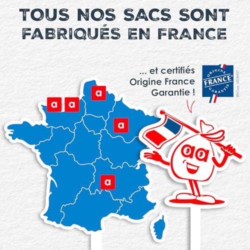 alfapac Sacs Poubelle à Lien Coulissant Ultra Résistant Tri des Emballages Recyclables Hors Verre 76% Recyclé et 15% Végétal Fabrication Française 10 x - vue 3