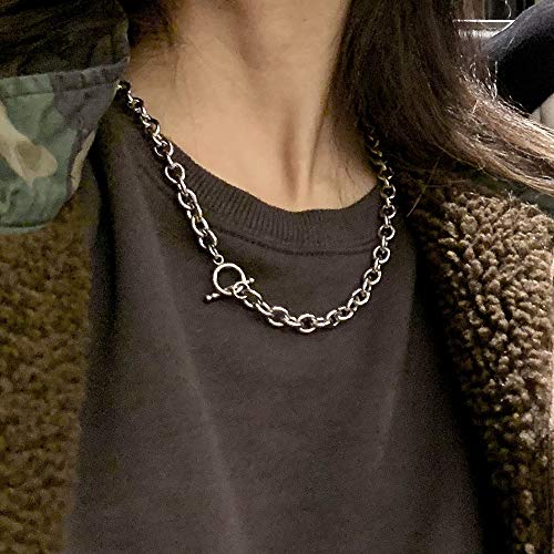 Yertter Dainty Unique Punk Layering Chain Choker Necklace Boho Jewelry Set Layered Pendant Statement Chunky Chain Necklace For Women Man #TOP1