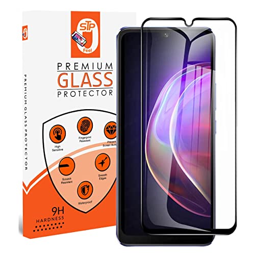 Image of STP FEEL (Pack of 2 Tempered Glass Compatible for Vivo T2 5G (6.38 Inch) | Edge to Edge Coverage Screen Protector Guard | Full Screen Protector