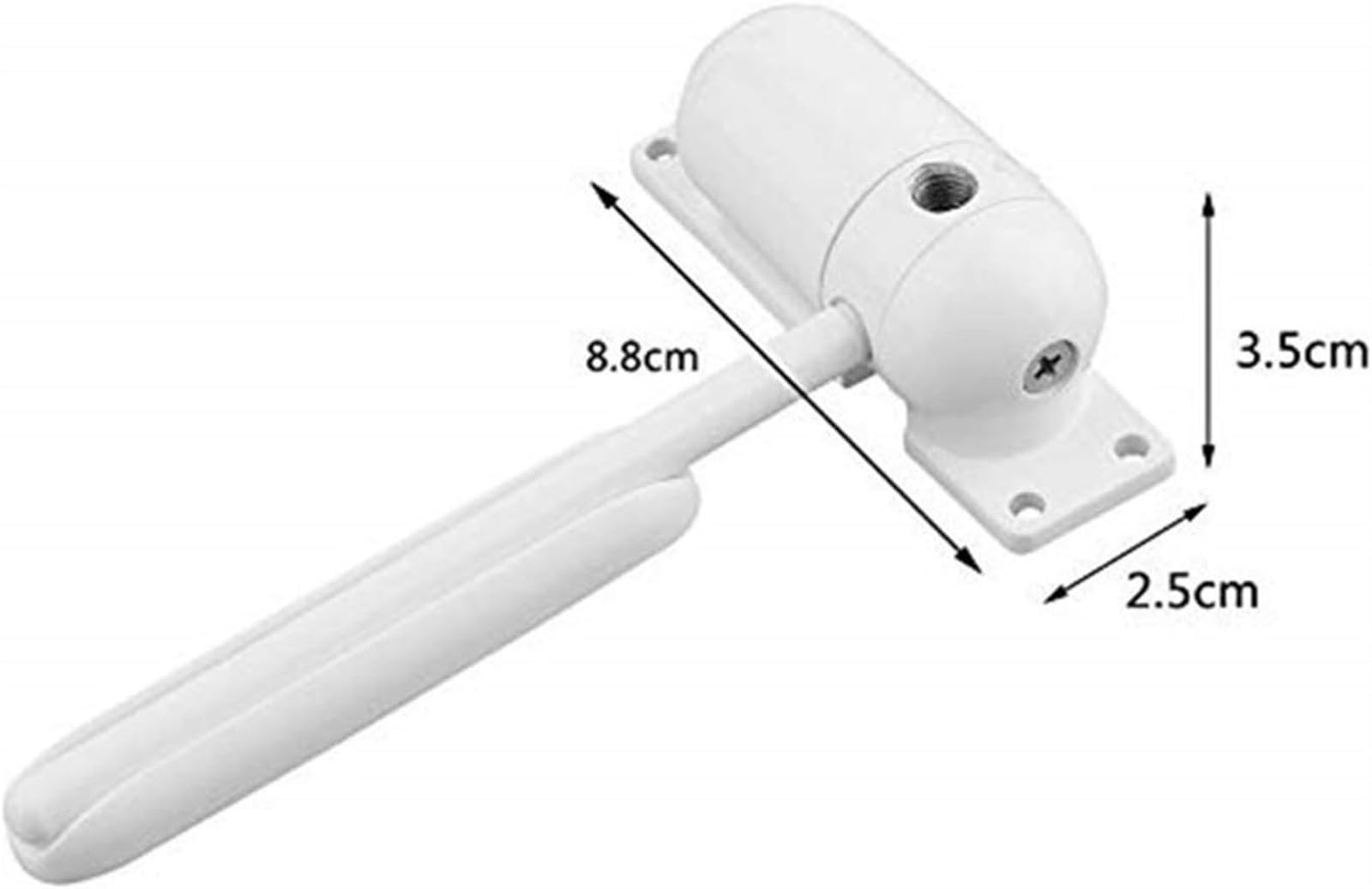 chiudiporta automatico. Sportello con chiusura automatica a molla regolabile da superficie Bianco(Bianco)