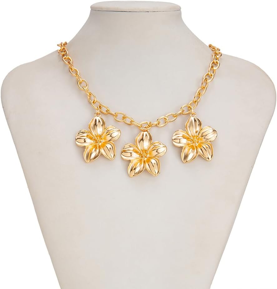 Trendy Gold Flower Choker Chain Necklace for Women Statement Exquisite Floral Silver Flowers Pendant Necklaces Y2k Party Jewelry Gifts Prom Accessories - Image 9