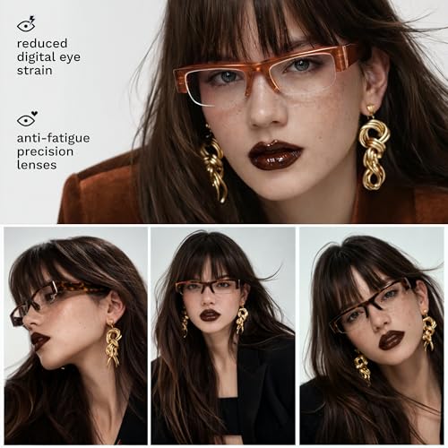 Image of livho Blue Light Blocking Glasses for Women and Men, Lightweight Metal Frame Computer Glasses, Anti Eye Strain, UV Protection