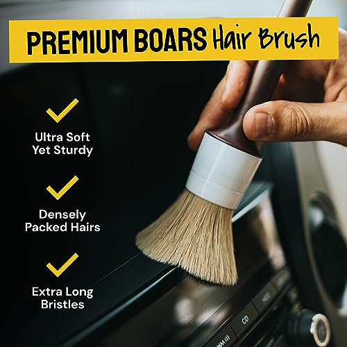 Detail Dudes Car Detailing Brush Ultra Soft Boars Hair Set Of 3- Automotive Detail Brushes- Washing & Cleaning For Wheels thumb #1