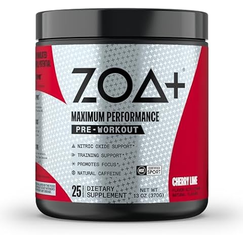 ZOA+ Zero Sugar Pre Workout Powder Cover